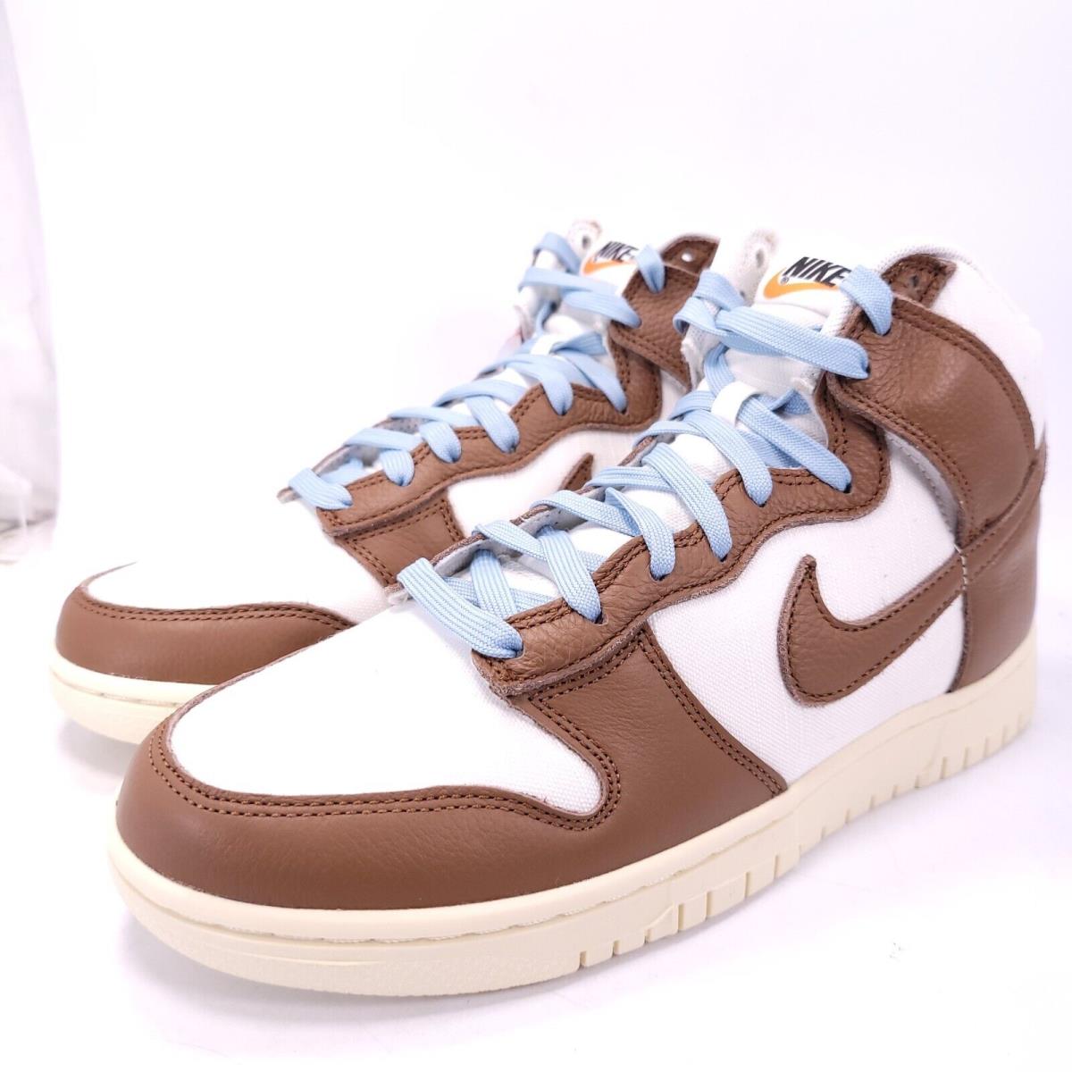 Nike Dunk HI Retro Basketball Shoe Mens Size 9.5 DQ8800-200 Vintage Pecan Sail - White