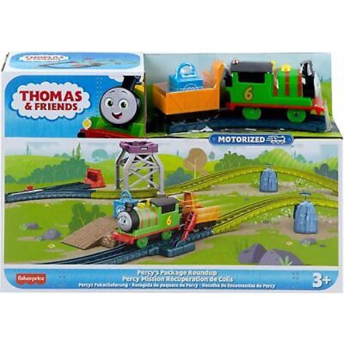 Thomas Friends Percy`s Package Roundup Train Track Set with Motorized Engine