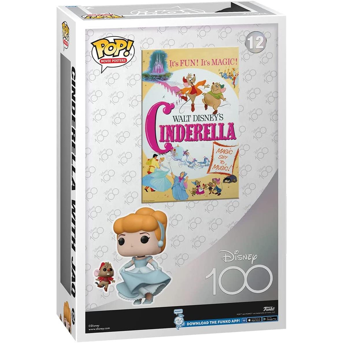 Funko Pop Disney 100 - Cinderella Movie Poster: Cinderella with Jaq Toy