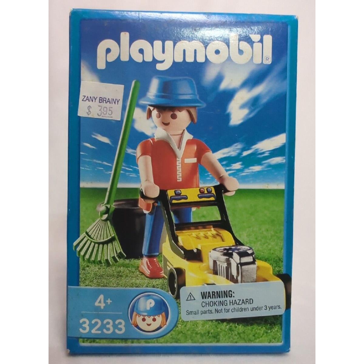 Vintage 2001 Playmobil 3233 Groundskeeper with Lawnmower