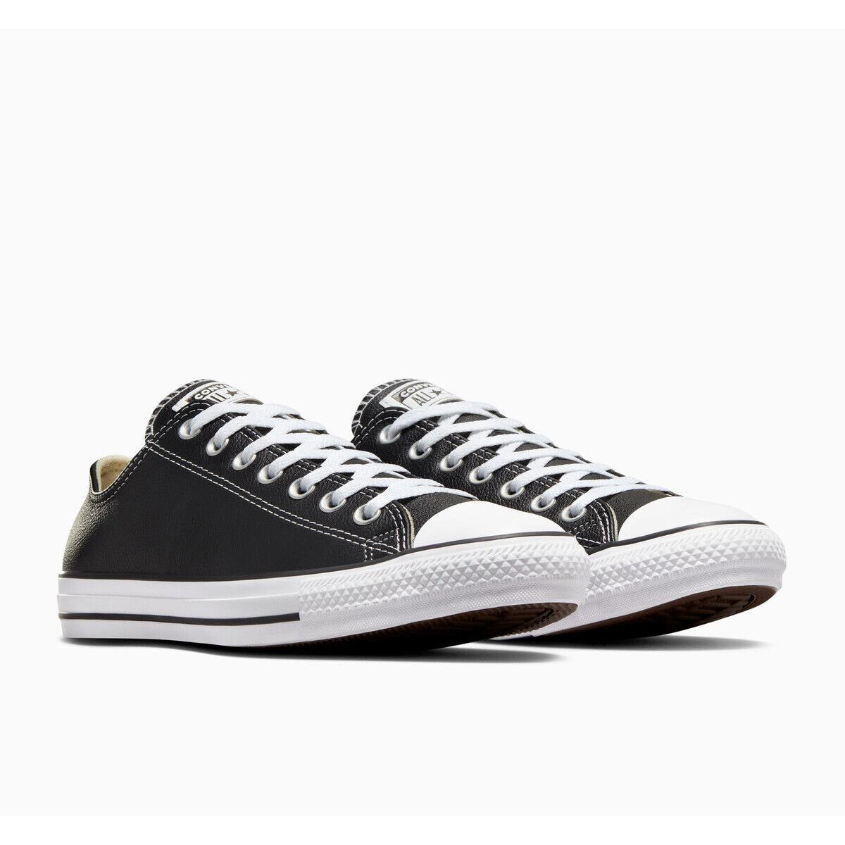 Converse Men`s Chuck Taylor All Star Leather Low Top Sneaker Shoes Black