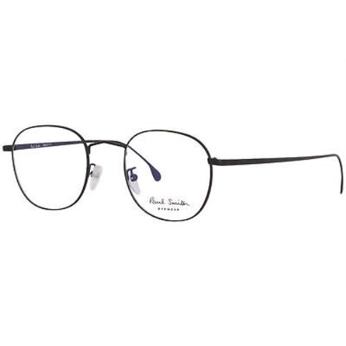 Paul Smith Arnold-V1 PSOP008V1-05 Eyeglasses Men`s Matte Black/blue Block 49mm - Black Frame