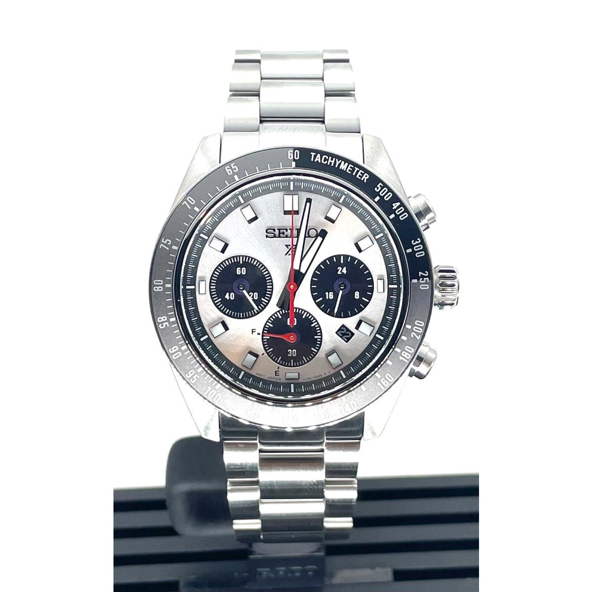 Seiko Prospex Speedtimer Solar Chronograph Silver Dial Men`s Watch SSC911