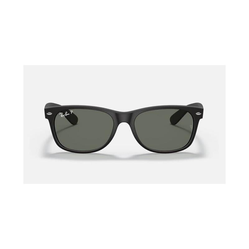 Ray-ban Wayfarer Classic Black Unisex Sunglasses RB2132 622/58 55-18 - Frame: Black, Lens: Green