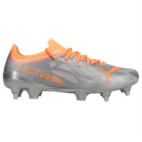 Puma Ultra 1.4 Mxsg Soccer Cleats Mens Silver Sneakers Athletic Shoes 106718-01