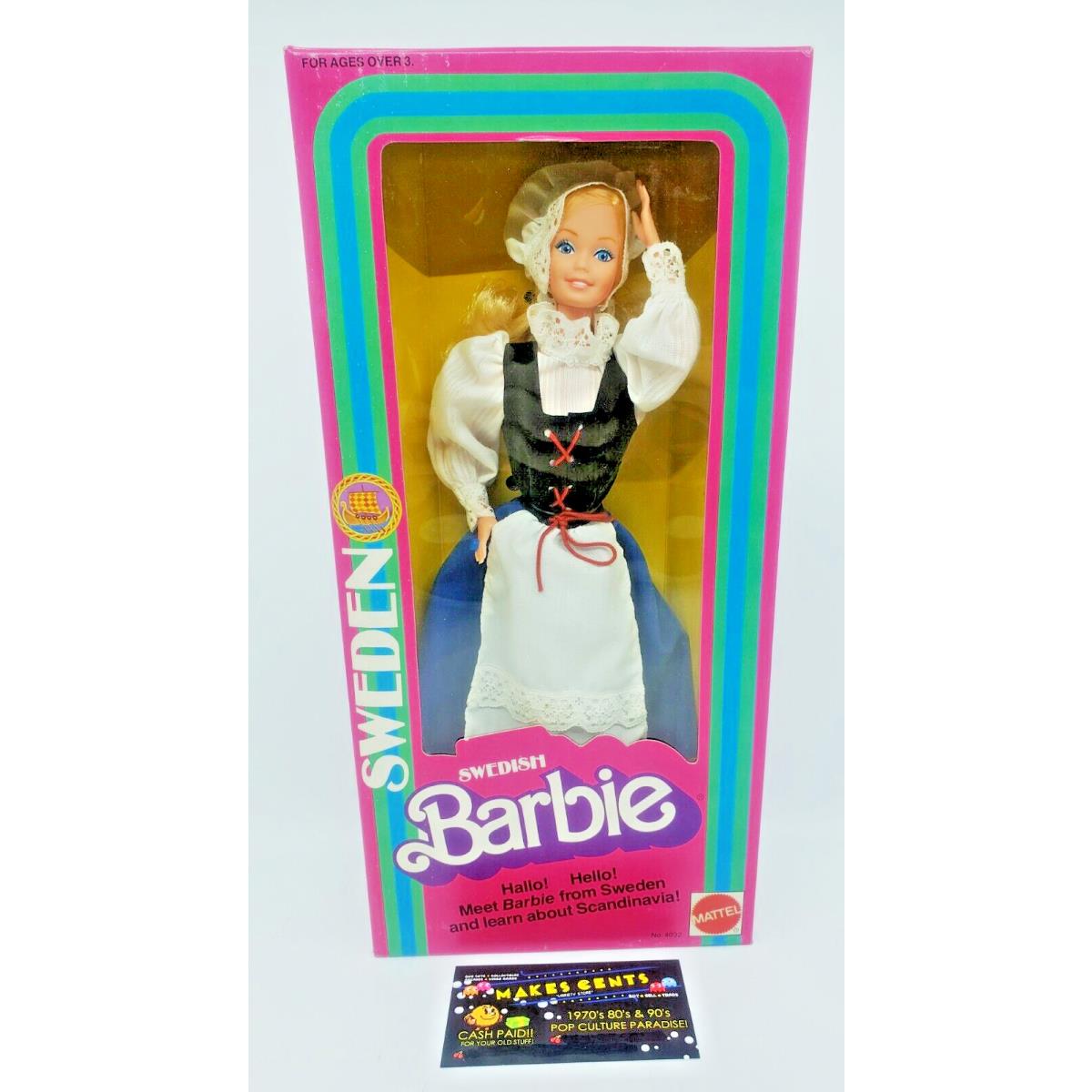 Vintage 1982 Sweden Swedish Barbie Doll Mattel 4032