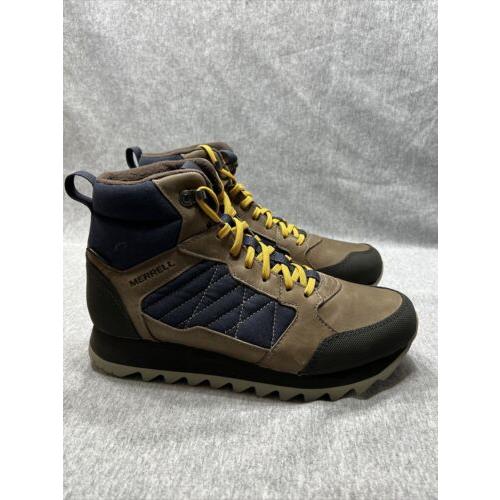 Merrell Alpine Sneaker Shoes Mid Polar Waterproof Boots Mens Size 8.5 Brown