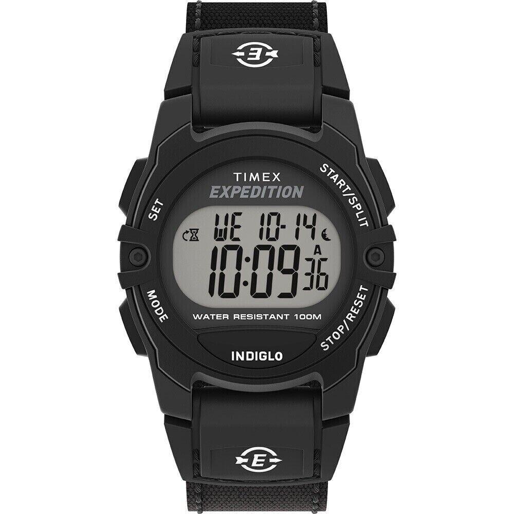 Timex TW4B28000 Women`s Expedition Chronograph Nylon Watch Alarm Indiglo - Dial: , Band: Black