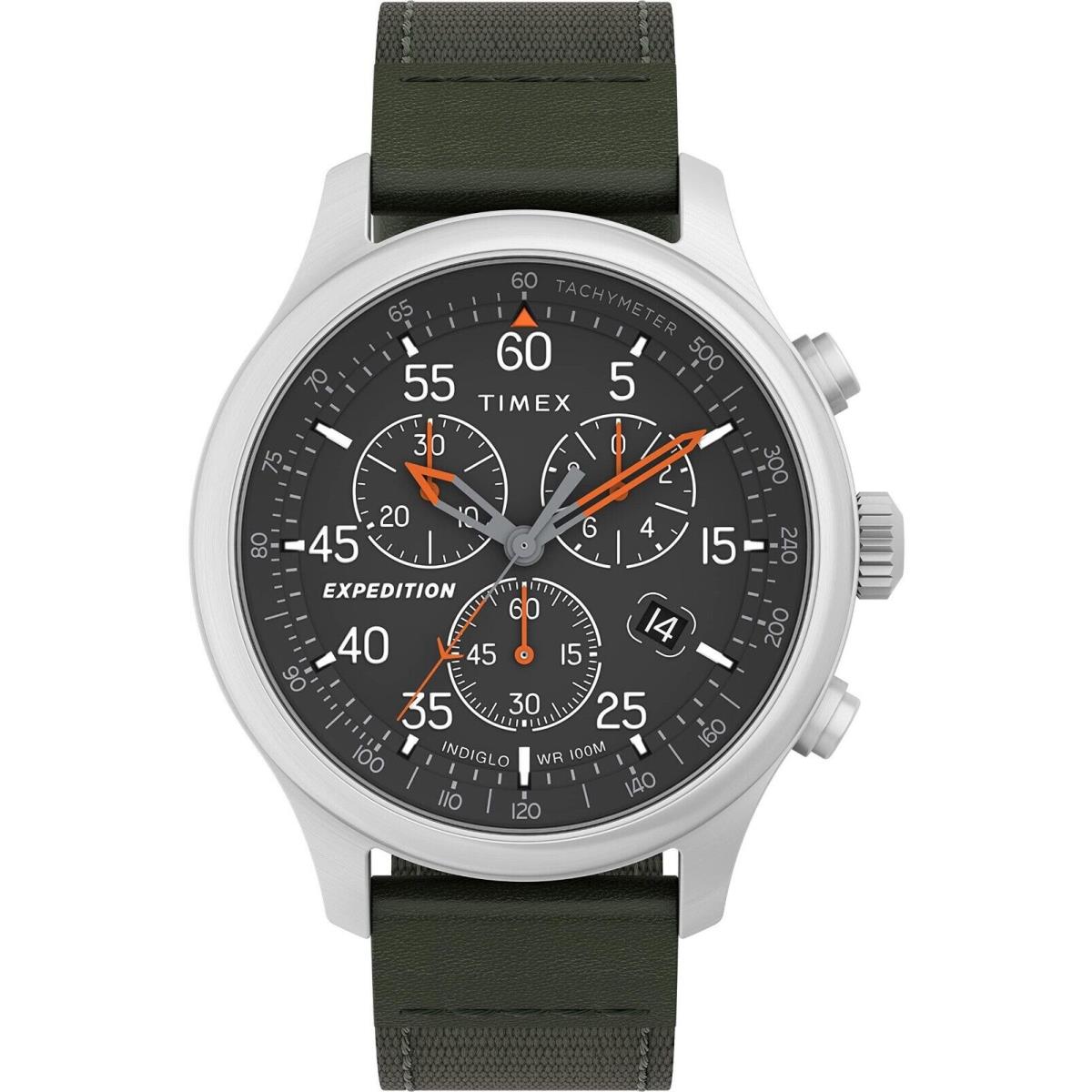 Timex TW4B26700 Men`s Expedition Field Green Combo Band Chronograph Watch