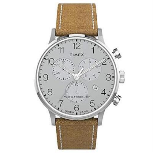 Timex Men Waterbury Classic Chrono 40mm Quartz Watch Steel Strap 20 TW2T71200