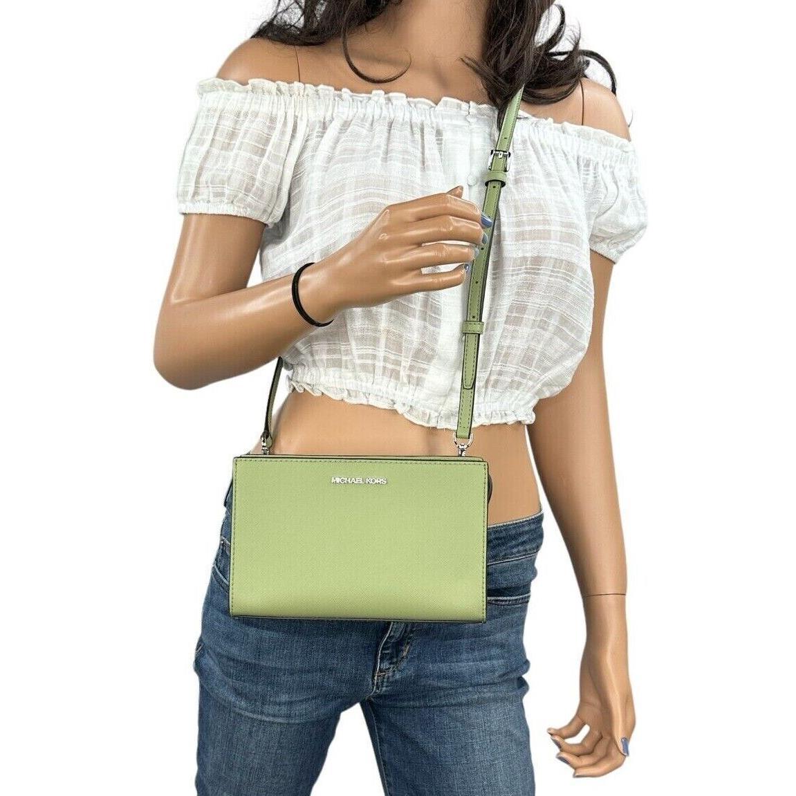 Michael Kors Sheila Small Mini East West Top Zip Shoulder Crossbody Bag LIGHT SAGE