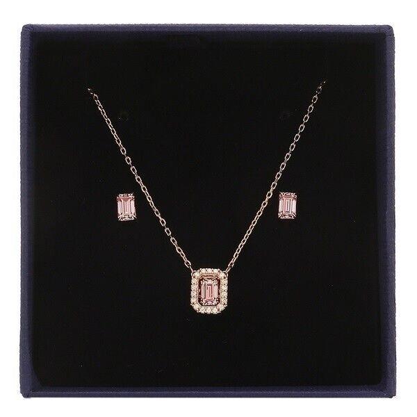 in Gift Box Swarovski Brand 5620548 Rose Gold Millenia Set Earrings Necklace