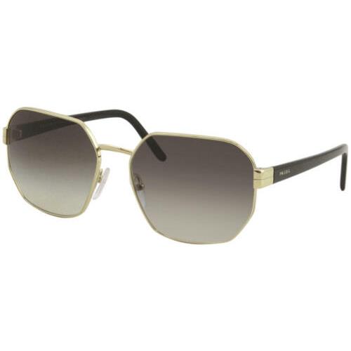 Prada Sunglasses PR54XS ZVN5O0 59mm Pale Gold / Grey Gradient Lens - Frame: Pale Gold, Lens: Grey Gradient