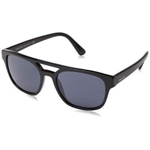 Prada Sunglasses PR 23VS-1AB0A9 Black W/blue Lens 56mm - Frame: Black, Lens: Blue