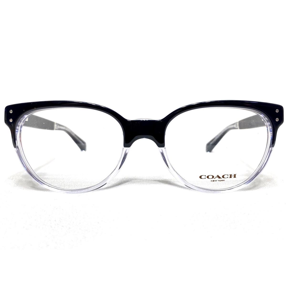 Coach HC6084Q 5385 Womens Black Clear Square Eyeglasses Frames 52/19 135