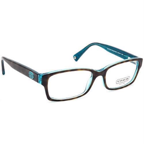 Coach Eyeglasses HC 6040 Brooklyn 5116 Dark Tortoise/teal 52 16 135 - Frame: Dark Tortoise/Teal