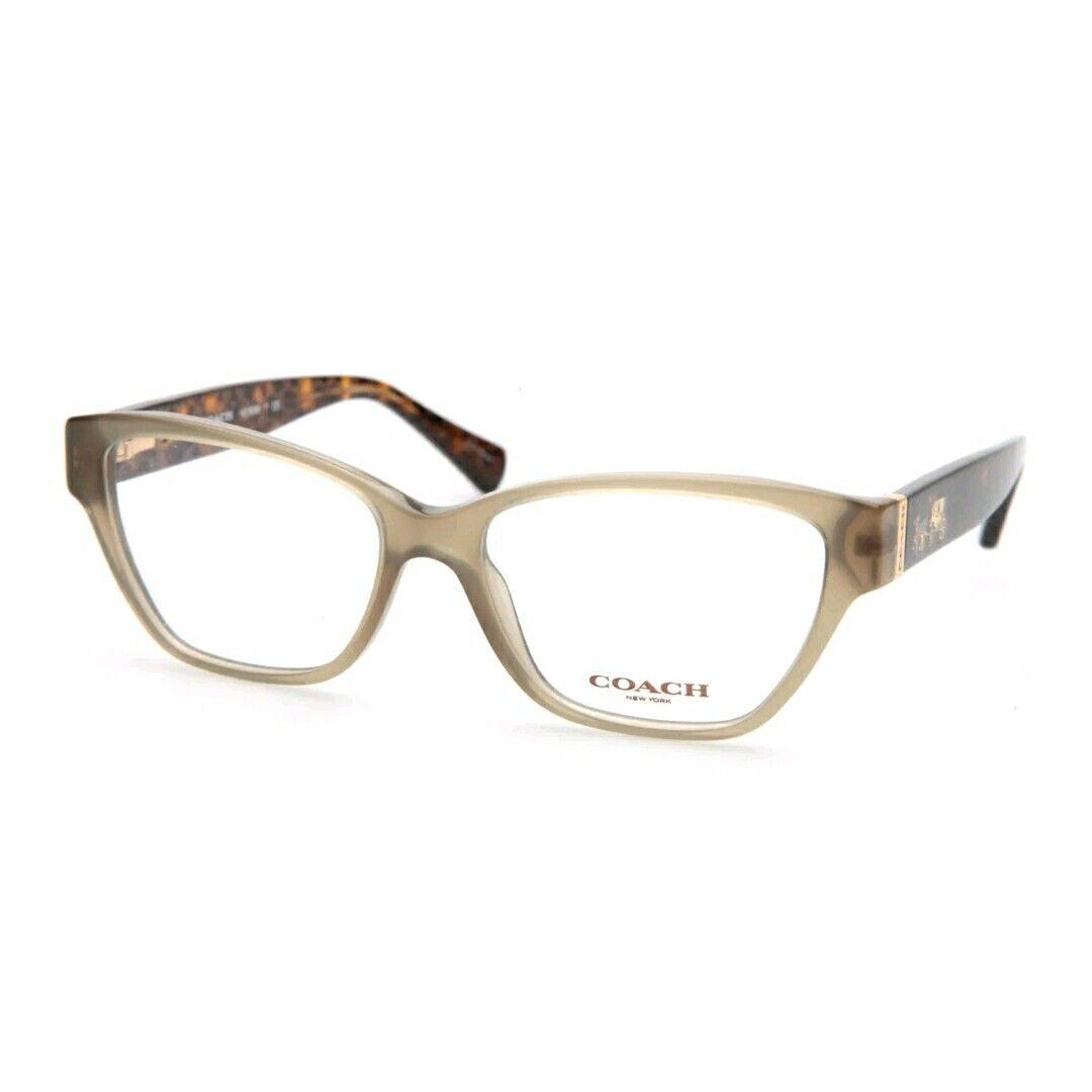 Coach Women`s Eyeglasses HC6088 5395 Olive Tortoise Square Frames 54 mm