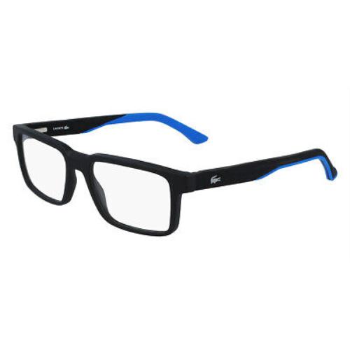 Lacoste L2922 Eyeglasses Men Black Rectangle 55mm