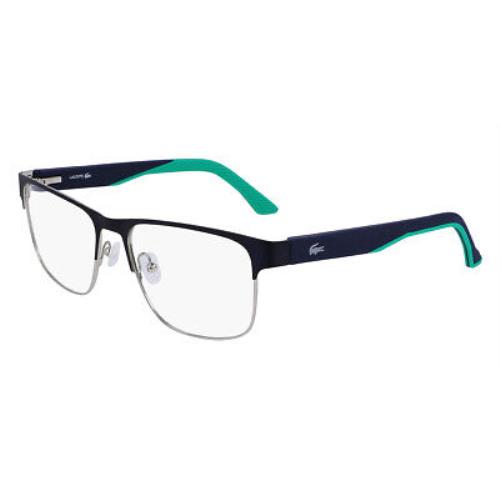 Lacoste L2291 Eyeglasses Men Navy Blue Square 54mm - Frame: Navy Blue, Lens: