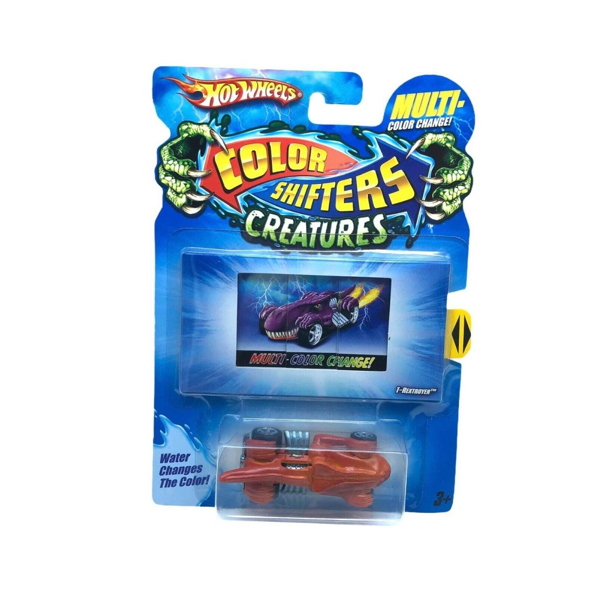 Hot Wheels T-rextroyer Color Shifters Creatures Car Orange Die Cast 1/64 Scale