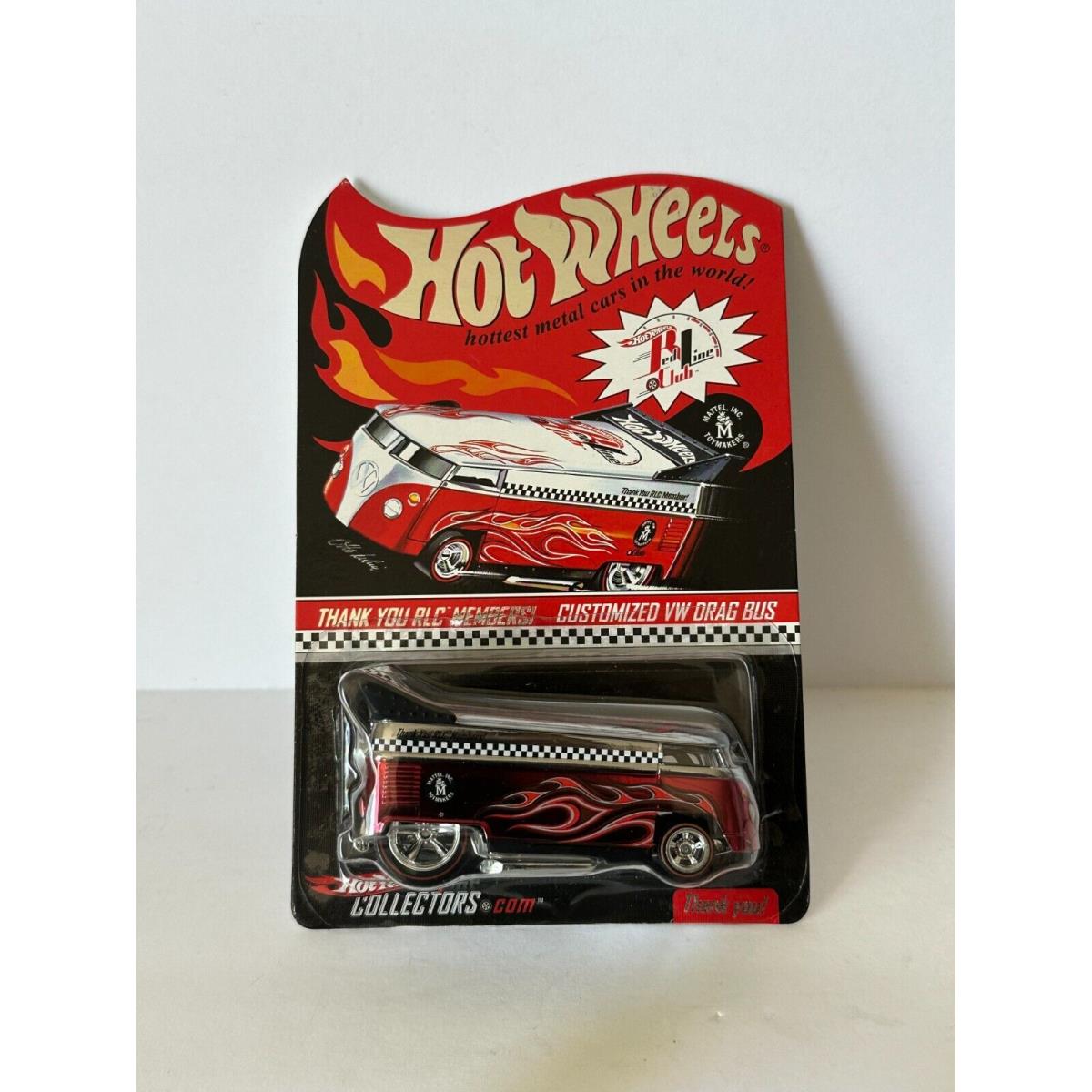 Hot Wheels Red Line Club Customized VW Drag Bus Thank You Rlc Members K57