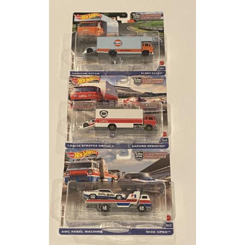Hot Wheels Team Transport Premium Rlc Mix Fleet Flyer Sakura Sprinter Wide Open