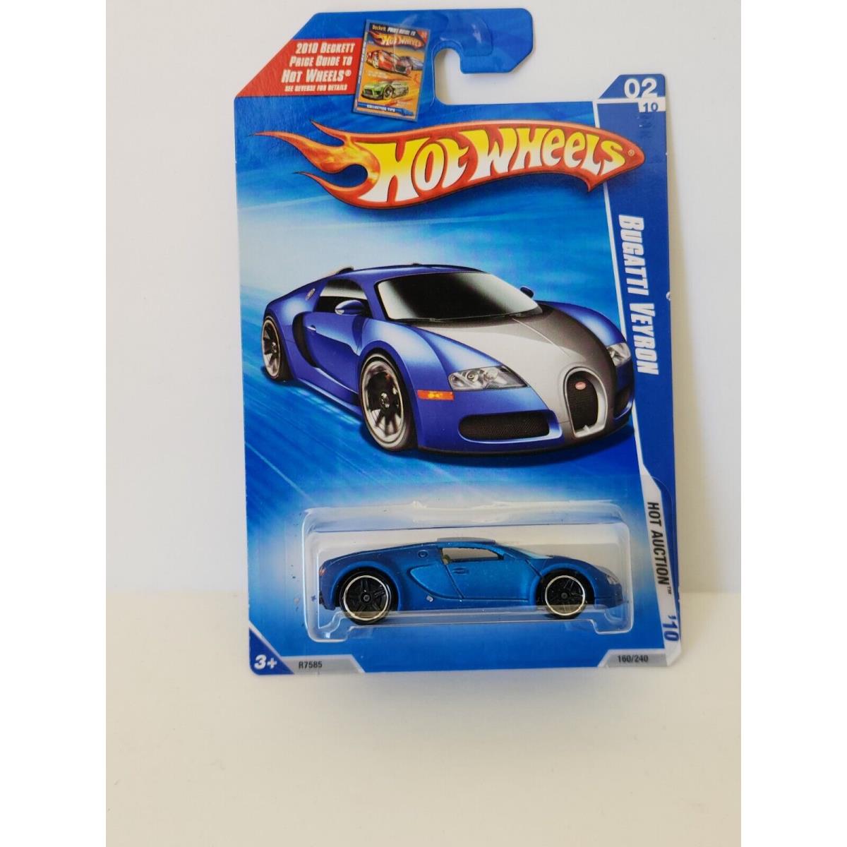 Hot Wheels Bugatti Veyron 2/10 2010 Hot Auction Blue K82