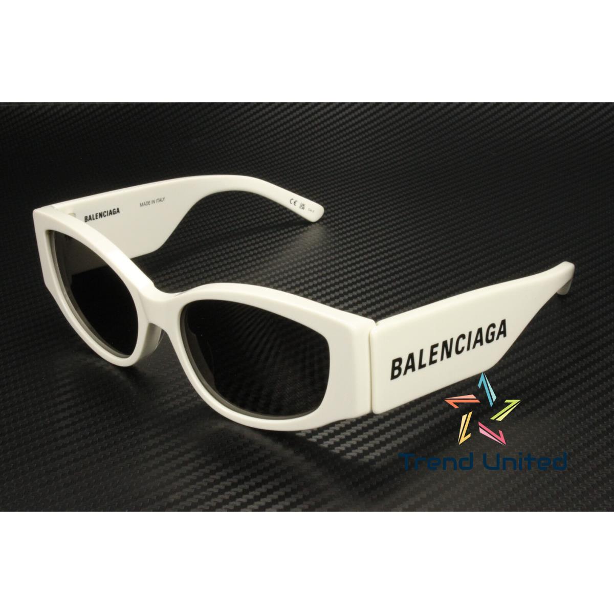 Balenciaga BB0258S 003 Cat Eye Acetate White Grey 58 mm Women`s Sunglasses