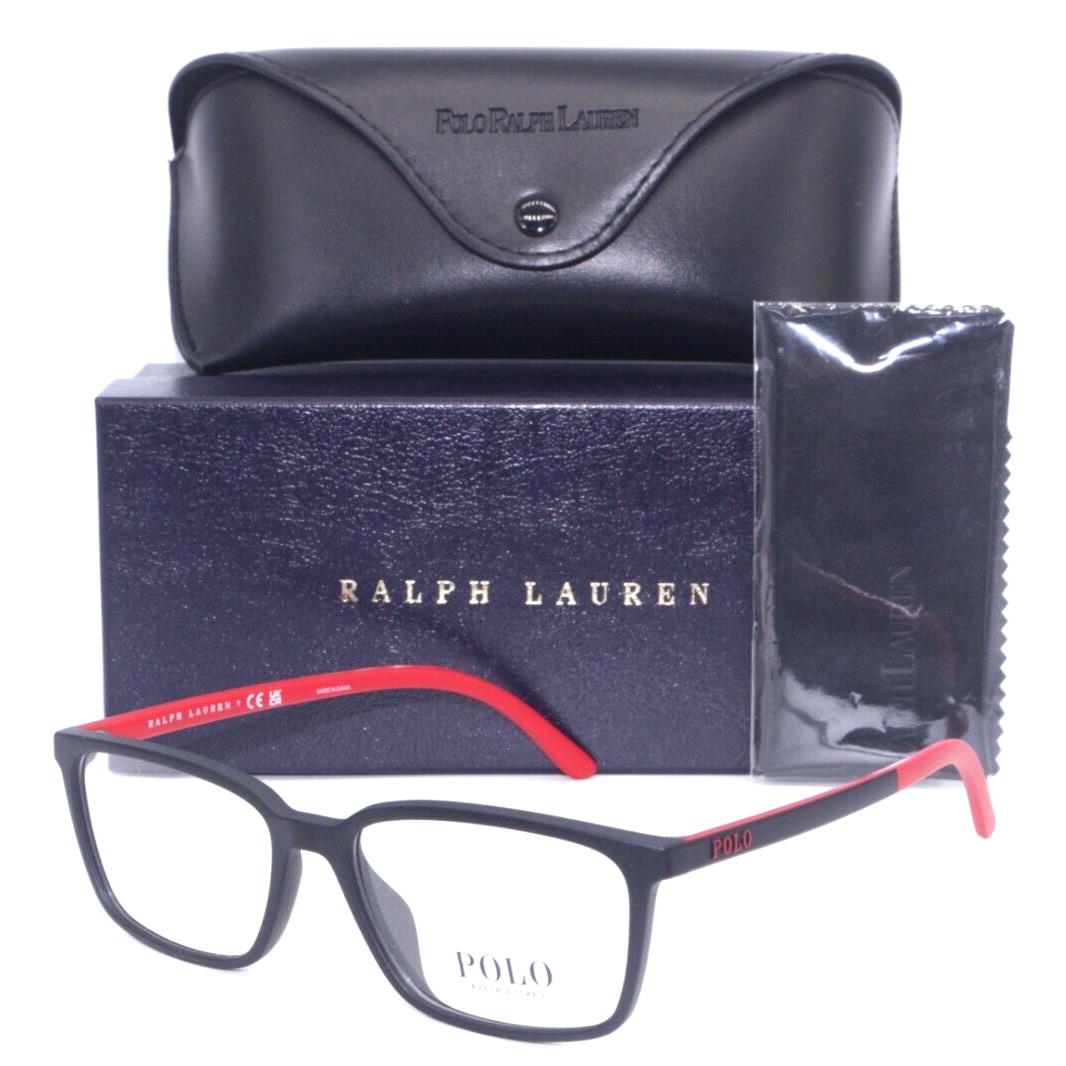 Polo Ralph Lauren PH 2250U 5284 Matte Black/red Eyeglasses 54-16