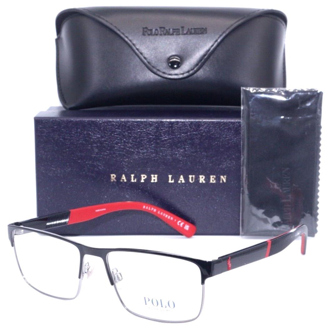 Polo Ralph Lauren PH 1215 9003 Polished Black Eyeglasses 56-17 - Frame: POLISHED BLACK-SILVER