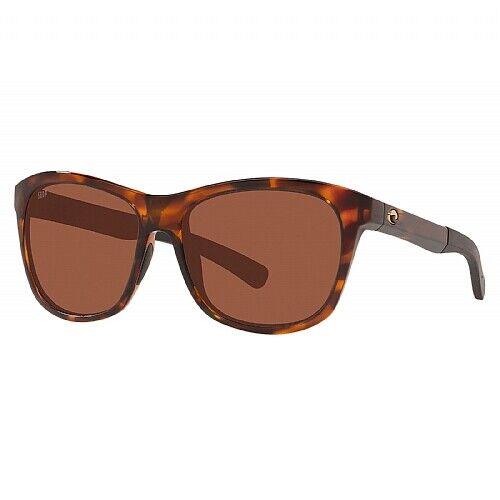 Costa Women`s Vela 580P Sunglasses Copper Plastic Lens Tortoise Frame