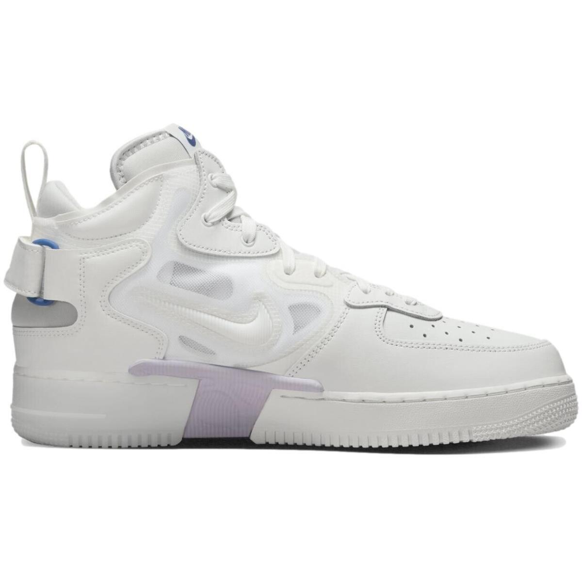 Size 9.5 - Nike Men`s Air Force 1 Mid React `summit White` Shoes DQ1872-101 - White