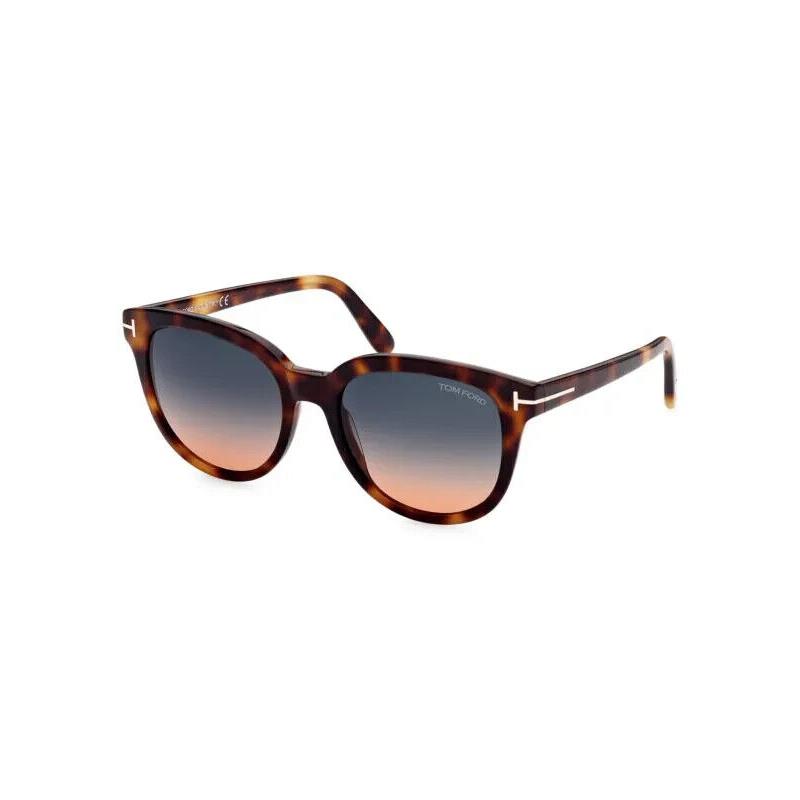 Tom Ford Olivia-02 TF914 53P Lighthavana Square Sunglasses - Light Havana Frame, Brown Lens, Brown Manufacturer