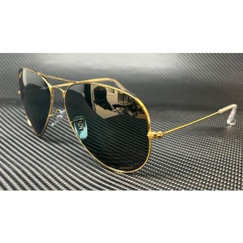 Ray Ban RB3025 9196G6 Gold Silver Polarized Unisex Aviator 62 mm Sunglasses