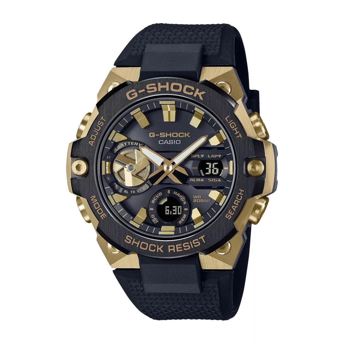 Casio GSTB400GB-1A9 Men`s G Steel Gold Blue Tooth Connected G Shock Watch