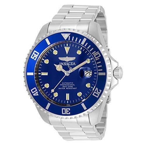 Invicta Men`s 35718 Pro Diver Automatic 3 Hand Blue Dial Stainless Steel Watch