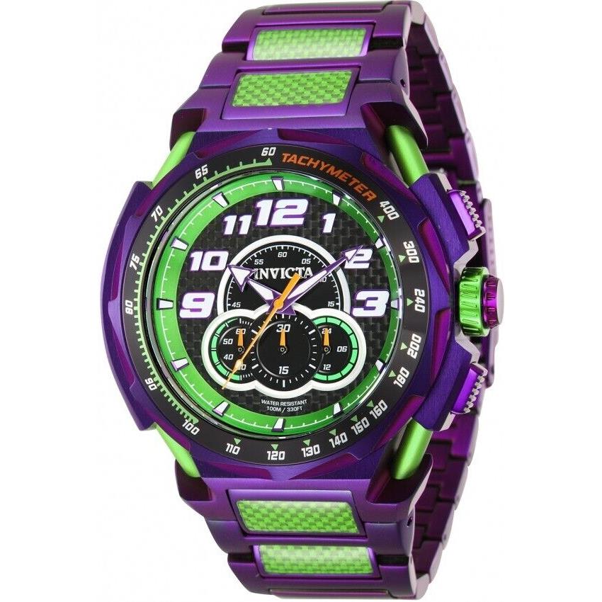 Invicta Men`s S1 Rally 50.5mm Green Black Dial Chronograph Bracelet Watch 43790