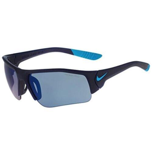 Nike Matte Navy Blue Skylon Ace XV JR Sunglasses with Blue Sky Flash Lenses