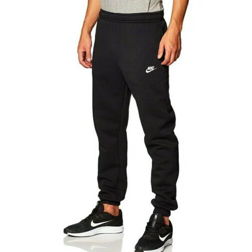 Nike Sportswear Club Fleece Sweatpants Jogger Black Mens Size Medium ZP-3665