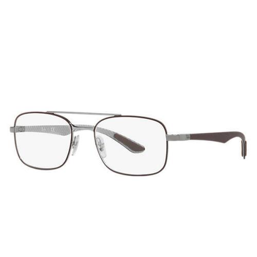 Ray-ban 8417 2952 Eyeglasses Frame Brown Silver 53mm