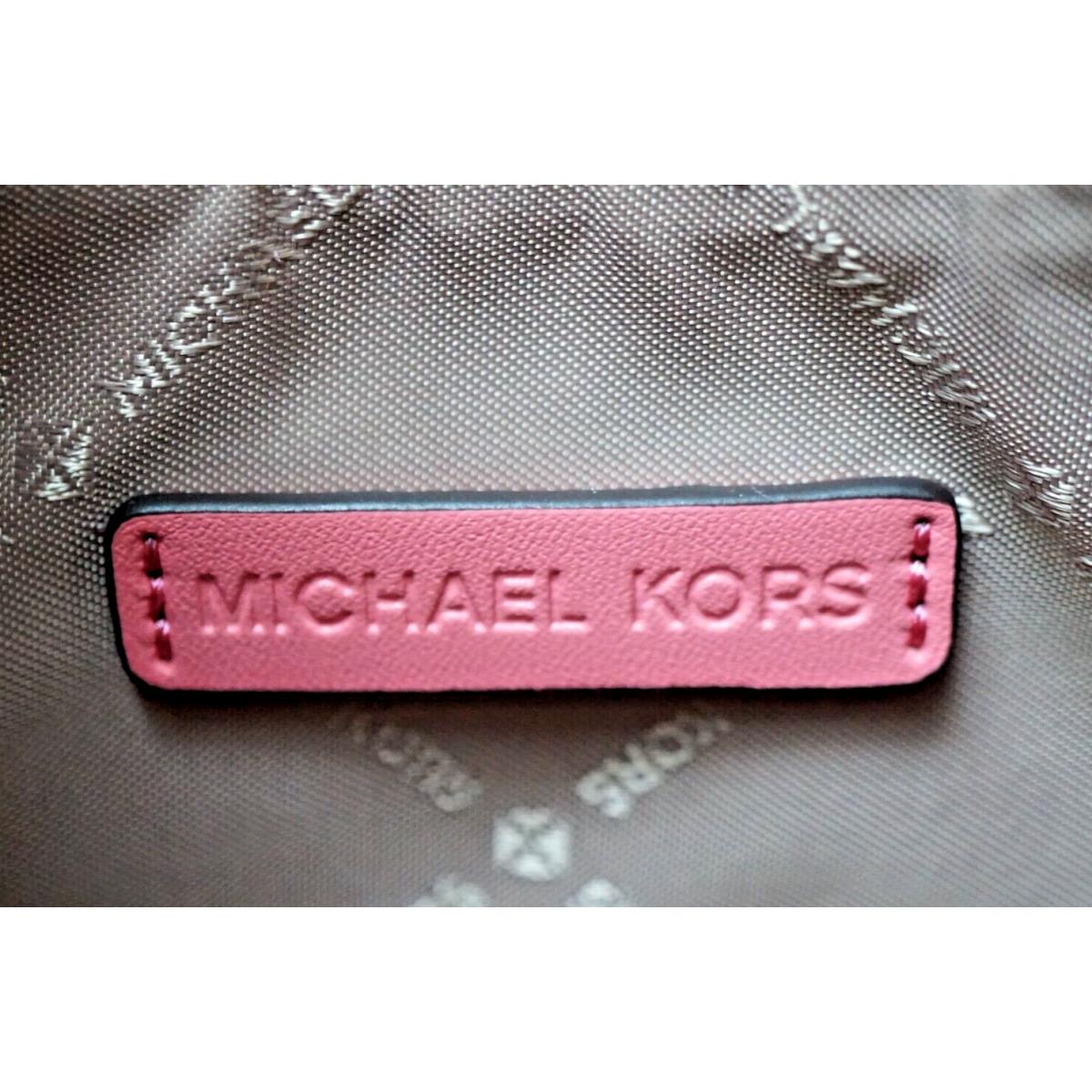 Michael Kors Cora Mini Tea Rose Pebbled Leather Zip Pouchette