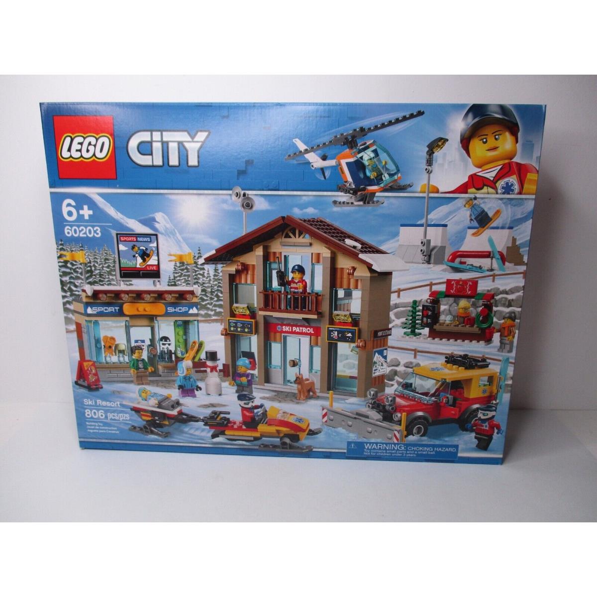 Lego City Series Ski Resort Play Set Retired Set 60203 806 Pcs