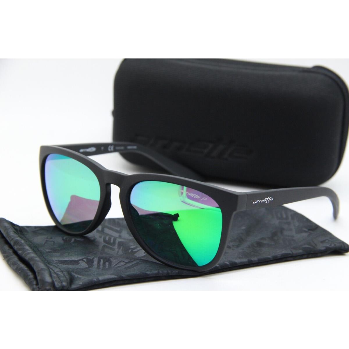 Arnette Woke 4252-2547/25 Black Sunglasses W/case 56-18