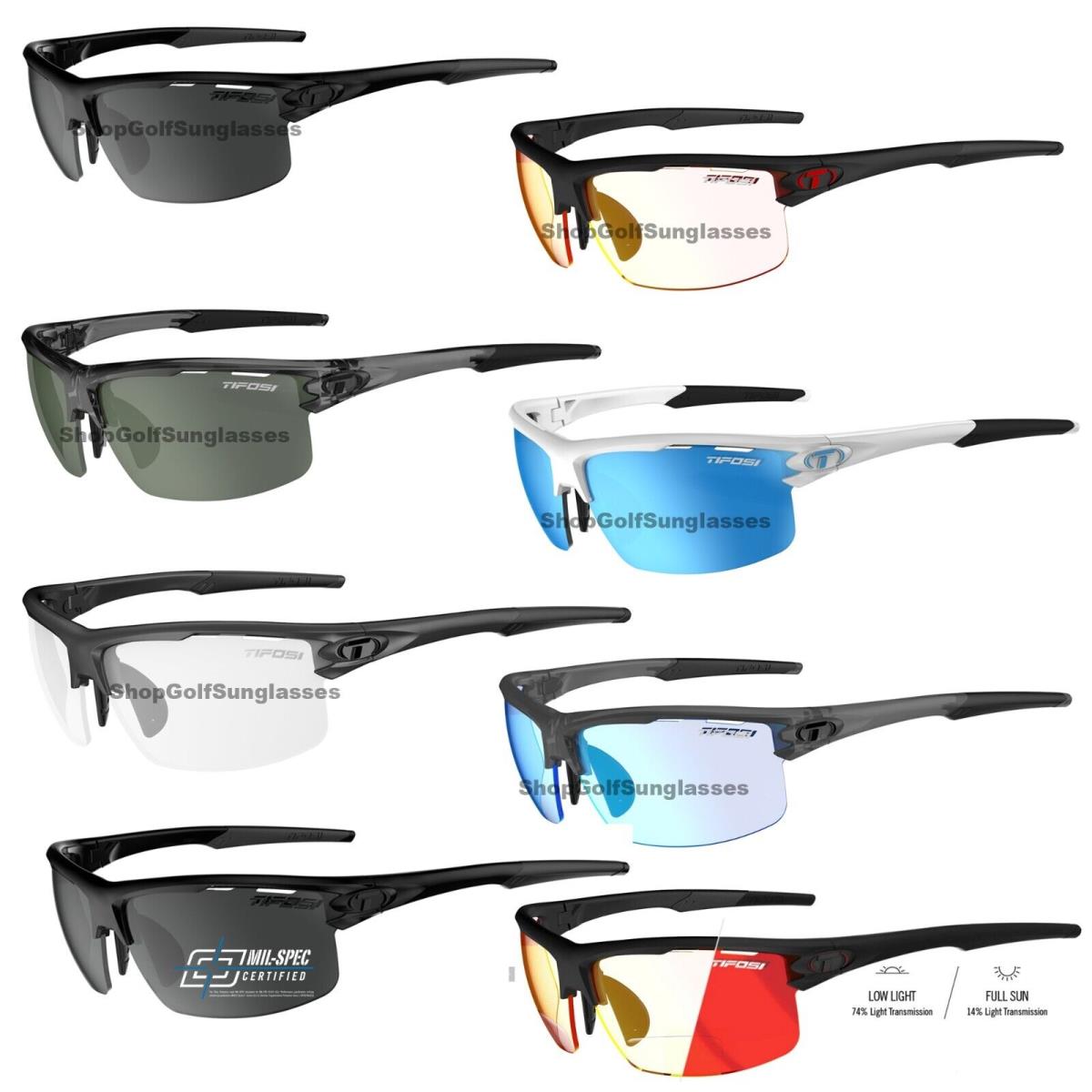 Tifosi Rivet Blackout Crystal Gunmetal White Satin Tactical Readers Sunglasses