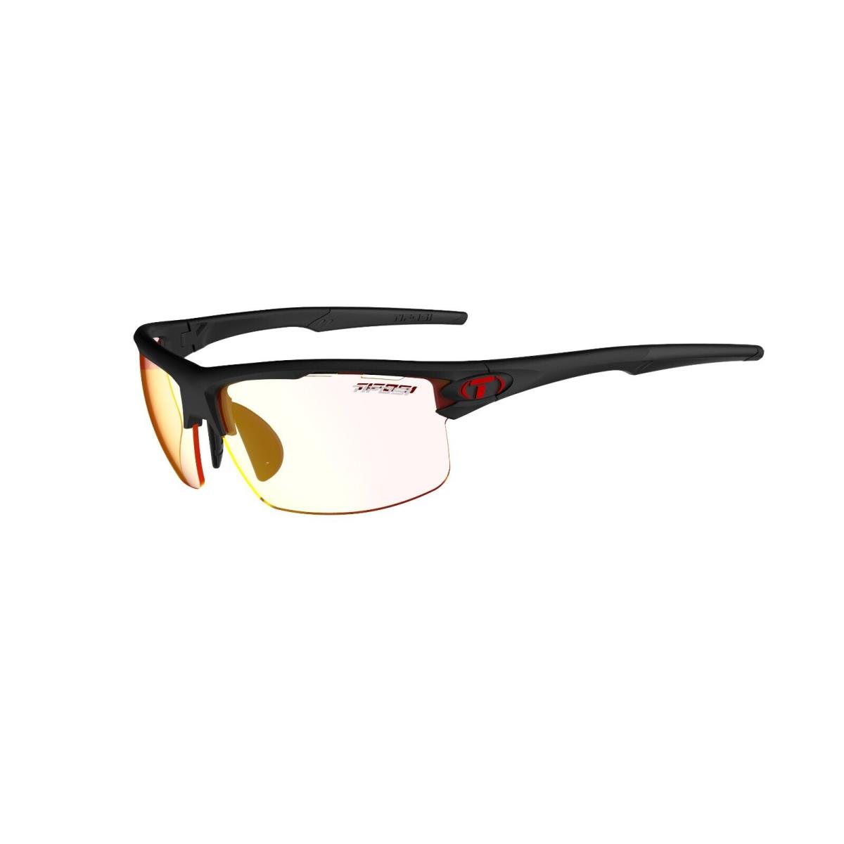 Tifosi Rivet Blackout Crystal Gunmetal White Satin Tactical Readers Sunglasses Matte Black Clarion Red Fototec