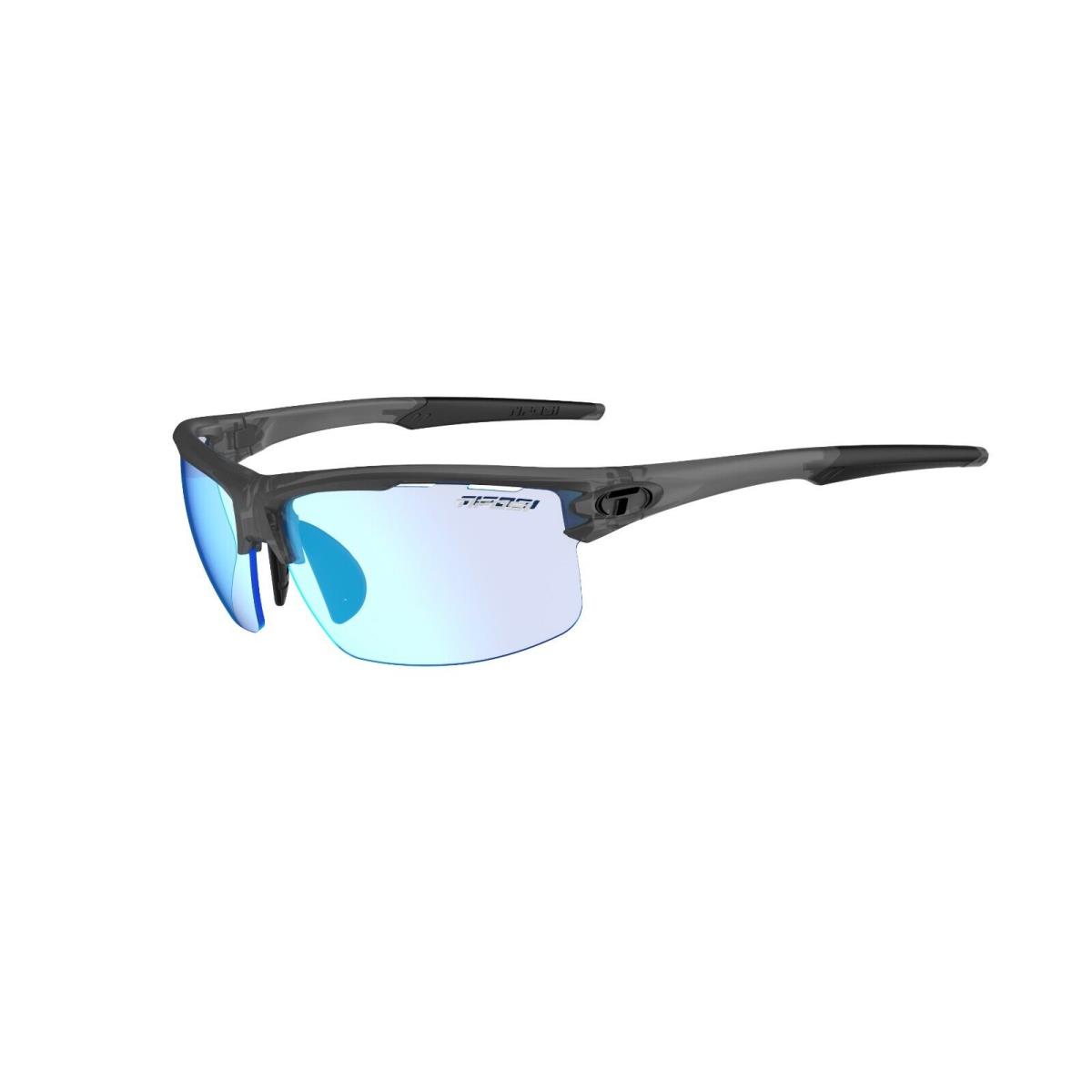 Tifosi Rivet Blackout Crystal Gunmetal White Satin Tactical Readers Sunglasses Satin Vapor Clarion Blue Fototec