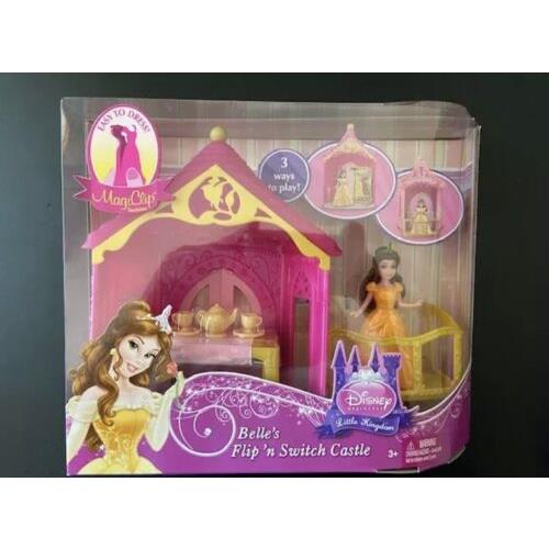 Disney Princess Little Kingdom Flip N Switch Castle Belle Magiclip Doll 4 Doll