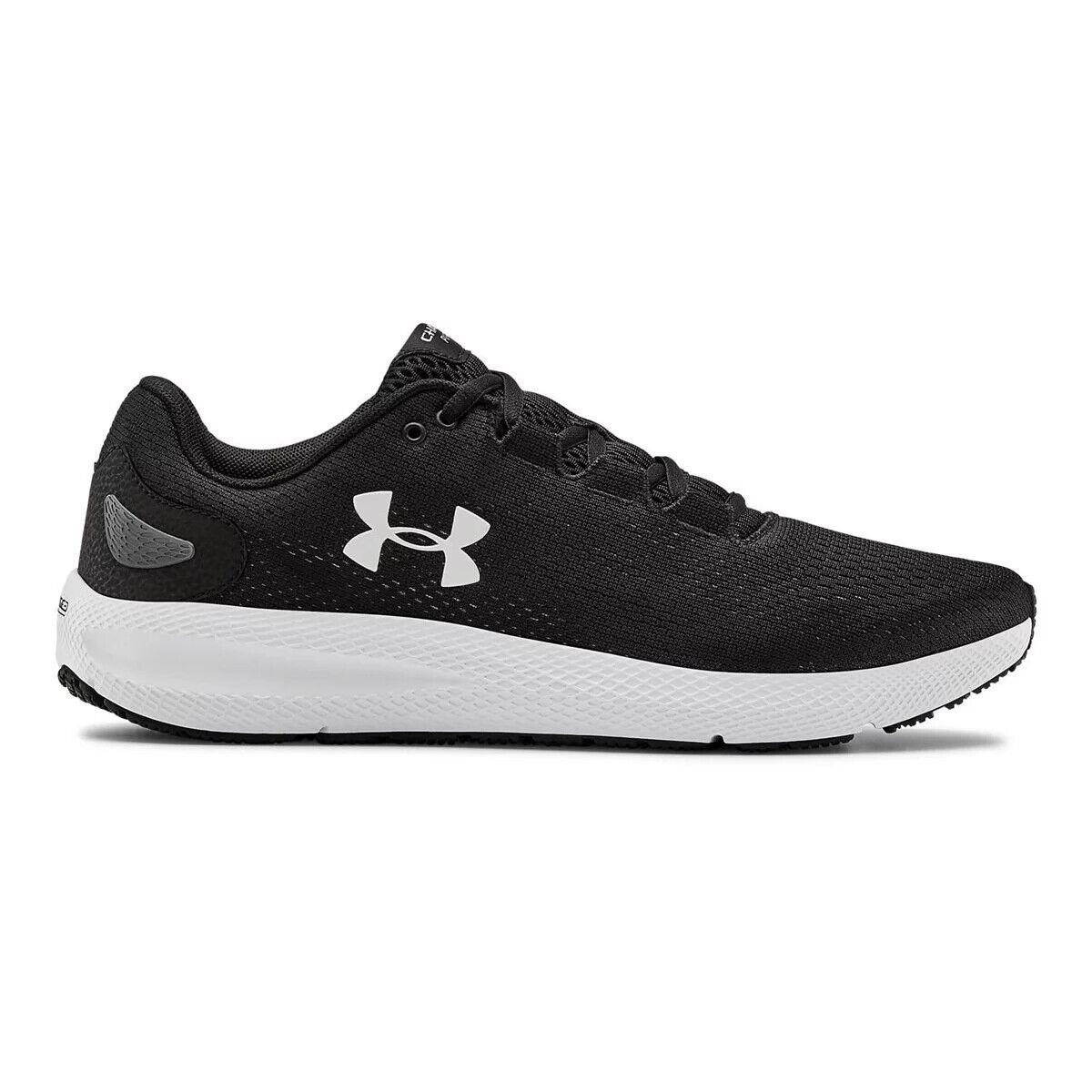 Under Armour Charged Pursuit 2 Men`s Running Shoes 8 M Black / White w Box