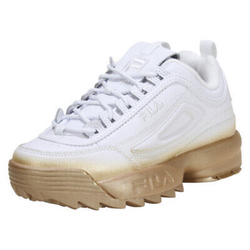 Fila Women`s Disruptor-ii-brights-fade White/rose Gold Sneakers Shoes - White