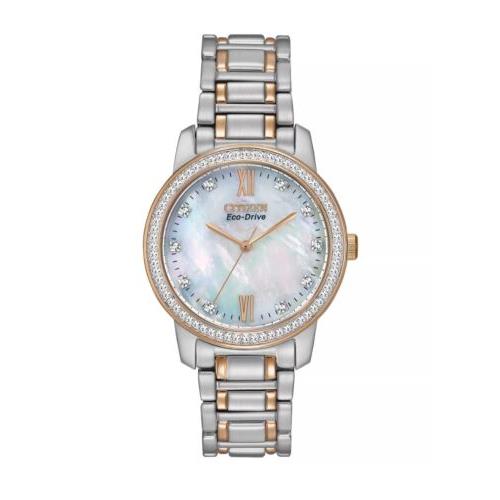 Citizen Women`s Eco-drive Two-tone Stainless Steel Bracelet Watch EM0116-55D